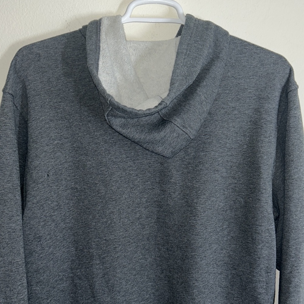 Adidas Gray Fleece  Long Sleeves Pullover Hoodie - Picture 6 of 17